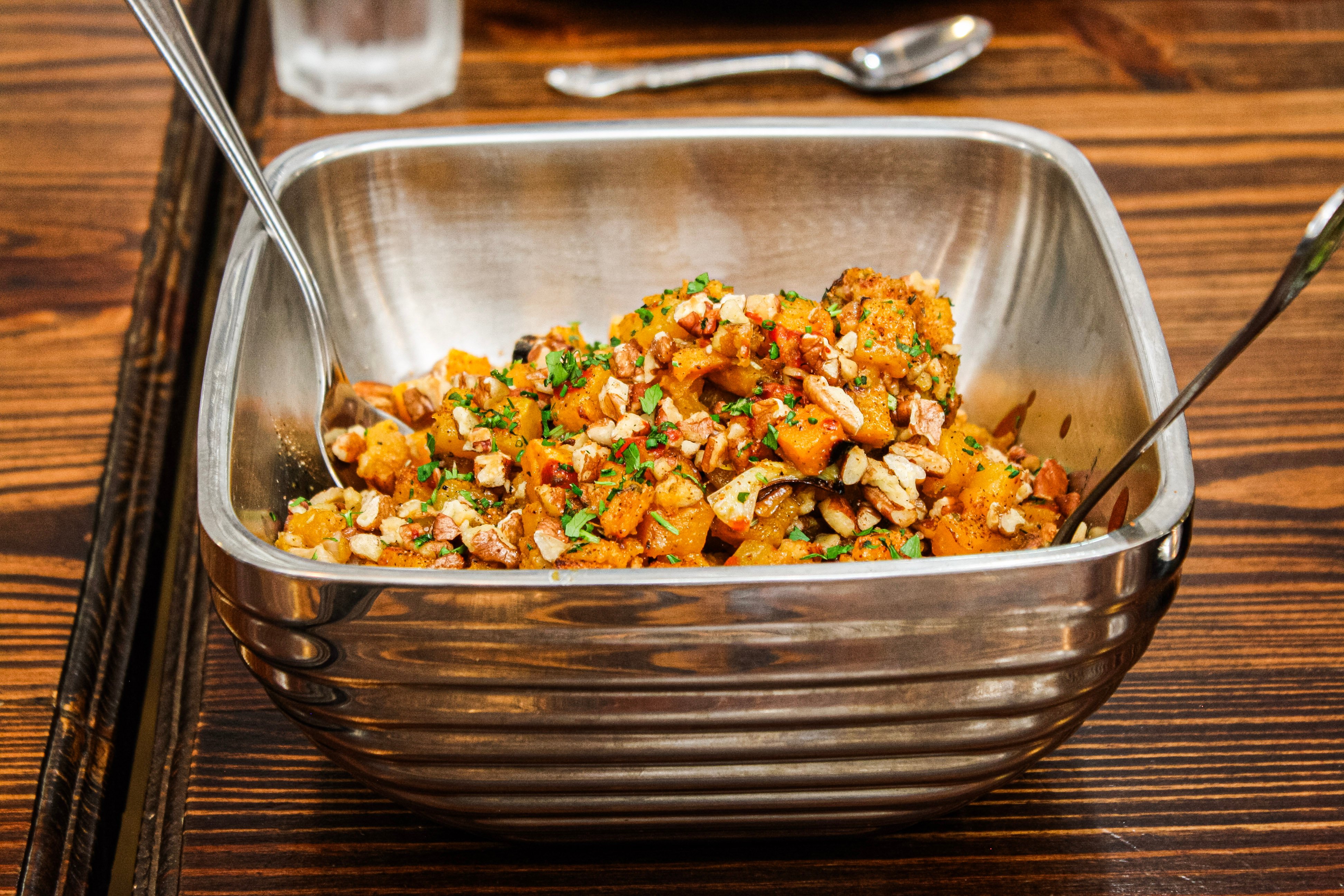 Roasted Butternut Squash with Sweet Onion & Pecans